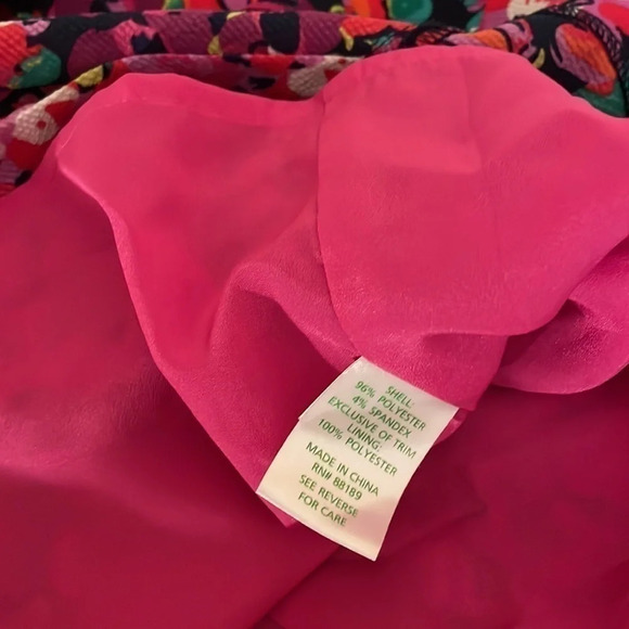 Lilly Pulitzer women’s skirt 2 XS mini clover confetti pattern pink red floral - Picture 7 of 8